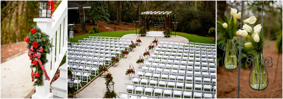 Christmas Wedding. Red Roses