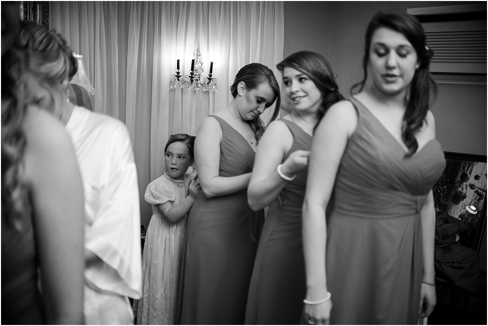 Bridesmaids and flower girl