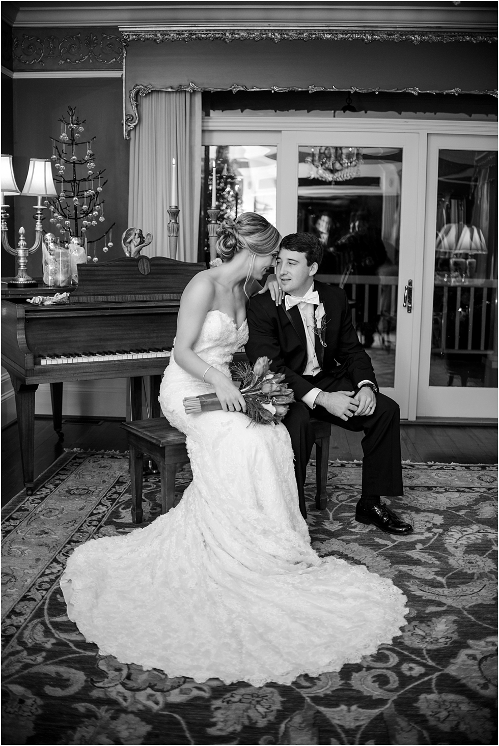 Bride and Groom Portrait, Piano, Indoors