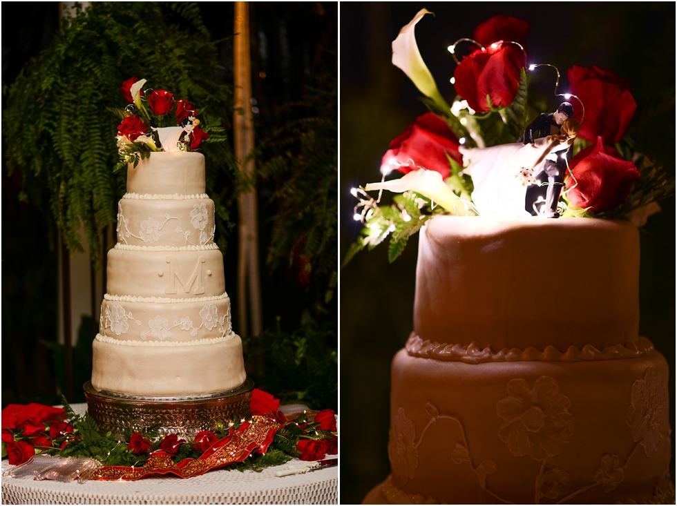 Monogrammed Cake, Christmas Wedding